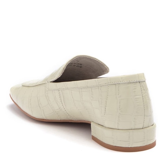 NWT Jeffrey Campbell Marko Croc Embossed Loafer in Ivory - Picture 2 of 11